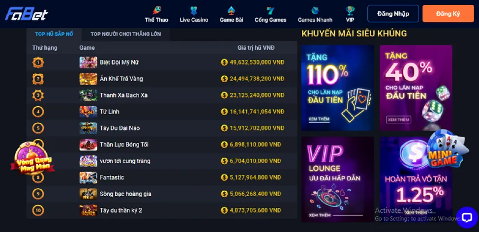 Trò chơi bắn cá giải trí tại sb88 casino